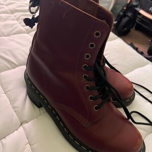 Dr. Martens Cherry Red Combat Boots